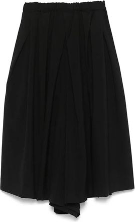 Comme Des Gar&ccedil;ons Cropped Broek - Dames - Wijde Broeken - Zwart - S - Wol - Broeken