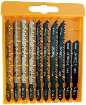 Trade Shop Trade Shop - Set 10 Lame Per Seghetto Alternativo Legno Metallo Hcs Pvc 75 100mm Art.621001