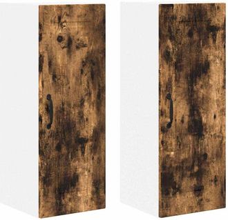 vidaXL Armario de cocina mural 2 pcs Roble ahumado 30 x 31 x 80 cm vidaXL