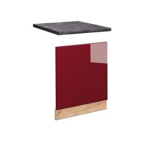 Vicco Panel Frontal Fame-line, Rojo Burdeos Alto Brillo, 60 Cm, Et Antracita