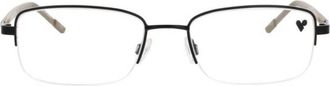 Flexon Demo Rectangular Mens Eyeglasses FLEXON H6079 004 55