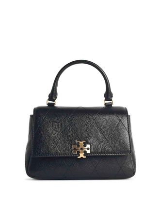Tory Burch charlie matelass black leather mini bag