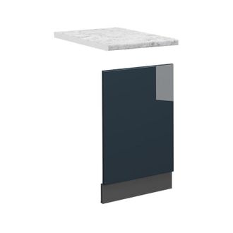 Vicco Panel Frontal Fame-line, Azul Oscuro Alto Brillo, 45 Cm, Et M&aacute;rmol