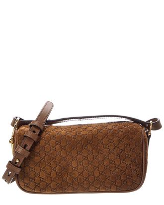 Gucci Horsebit Mini Suede & Leather Shoulder Bag