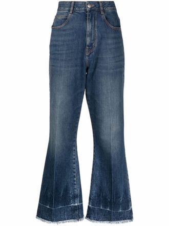 Stella McCartney Jeans svasati The anni 90 crop - Blu