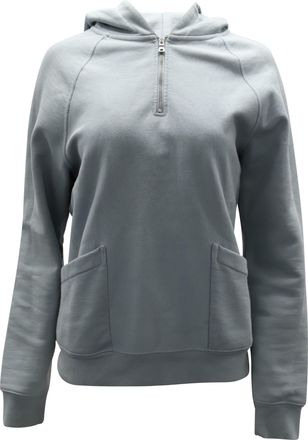 Frame Denim Frame Quarter Zip Hoodie in Mint Cotton