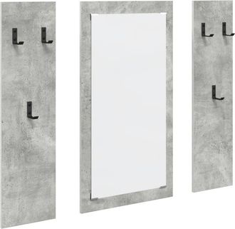 vidaXL Wall-Mounted Coat Rack Concrete grey 96 x 1.5 x 90 cm Vidaxl