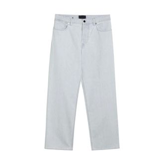 Stone Island Straight Jeans, male, Blue, Size: W34 Loose-fit Five-pocket Jeans J100006