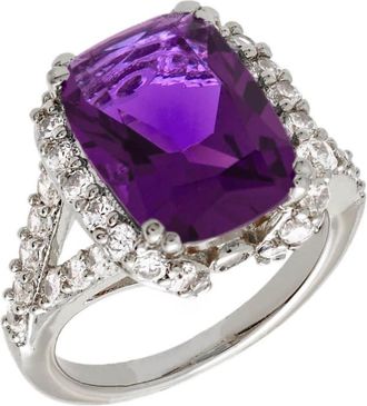 Bertha Sunglasses Juliet Collection Womens 18k WG Plated Purple Statement Fashion Ring Size 9
