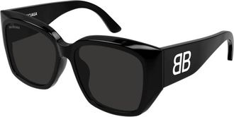 Balenciaga Grey Butterfly Ladies Sunglasses BB0445SK 001 56