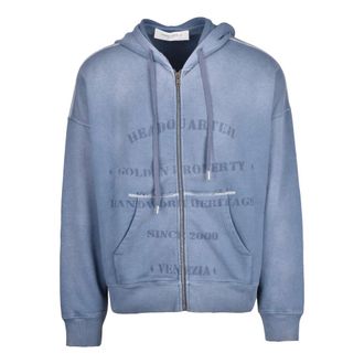Golden Goose Heren, Sweatshirts & Hoodies, Blauw, Maat: XS Katoen