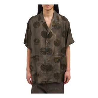 Uma Wang Short Sleeve Shirts, male, Gray, Size: M Terry Shirt