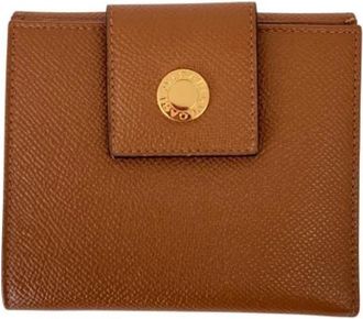 Bulgari Tweedehands leren portemonnees - Dames - Vintage Accessoires - Bruin - ONE Size - Vintage