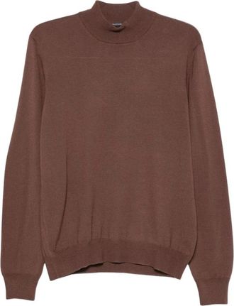 Tagliatore Lionel Turtleneck - Heren - Coltruien - Bruin - 2XL - Wol - Truien & Vesten