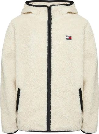 Tommy Jeans White Zip Jacket With Hood