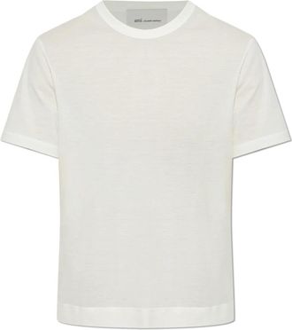 Ami Classic Fit T-shirt met ronde hals - Dames - T-shirts - Wit - M - Katoen - Tops
