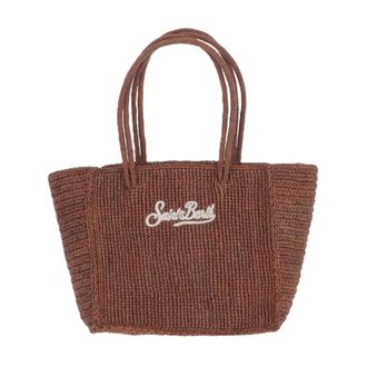 MC2 Saint Barth Tote Bags, female, Brown, Size: ONE SIZE Medium Raffia Hand Bag