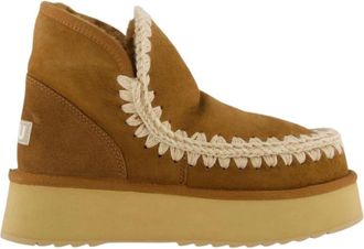 Mou Dames Mini Eskimo Platform Cognac - Dames - Winterlaarzen - Bruin - 38 EU - Schoenen