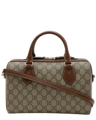 Gucci Gg Supreme Mini Boston Handbag 2Way (Authentic Pre-Loved)
