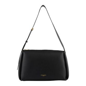 Pourchet Tassen, Dames, Zwart, ONE Size, Leer, S&eacute;vign&eacute; Grote Schoudertas