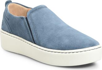 B&oslash;rn Mira Platform Sneaker in Dark Blue Suede at Nordstrom, Size 7.5