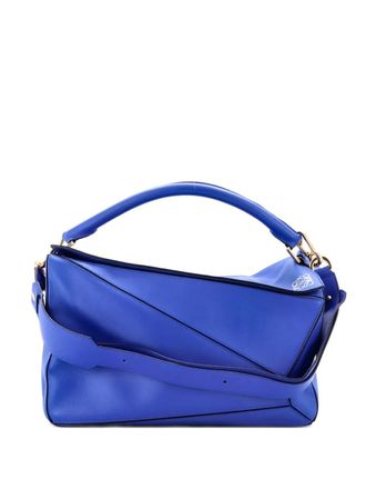 Loewe Puzzle Bag Leather Large satchel - Blue