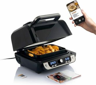 InnovaGoods Innovagoods - Freidora De Aire Con Grill, Accesorios Y Recetario Fryinn 12-in-1 6000 Negro Acero 3400 W 6 L