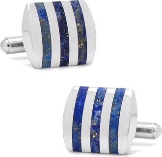 Cufflinks Inc. Inlay Stripe Cuff Links in Lapis at Nordstrom