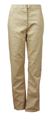 Generic Ladies Stone Straight Leg Lightweight Cotton Mix Jeans/Trousers (UK, Numeric, 16, Regular, Regular, Stone)