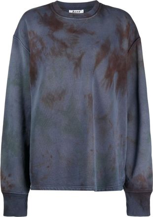 Stain Shade tie-dye print sweatshirt - women - Cotton - S - Blue