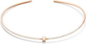POMELLATO Together Choker Necklace in Rose Gold/Diamond at Nordstrom, Size 15