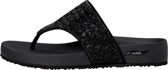 Skechers Womens Skechers Arch FIT Vinyasa-Glam TIME Flip-Flop Black / Black 119438-BBK