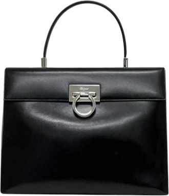 Ferragamo Pre-owned Handbag - Dames - Vintage Handtas - Zwart - ONE Size - Leer - Vintage
