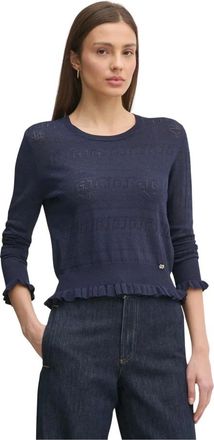 Gaud&igrave; Maglione con orlo arricciato - - Knitwear - Donna - Blu - L