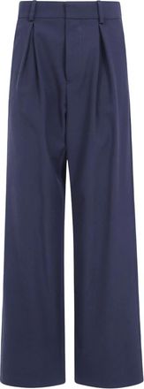 Maison Margiela Broeken, Dames, Blauw, XL, Wide Leg Broeken