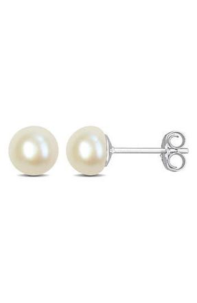 Delmar Sterling Silver Cultured Pearl Stud Earrings at Nordstrom Rack