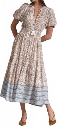 Elan Whimsey Maxi Dress In Beige