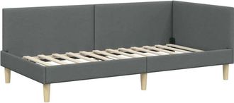 vidaXL Estructura de cama en esquina Gris oscuro 80 cm x 200 cm tela vidaXL
