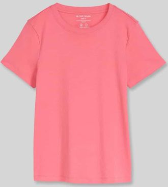 Tom Tailor Regular Fit T-Shirt aus reiner Baumwolle in Pink, Gr&ouml;&szlig;e XXXL