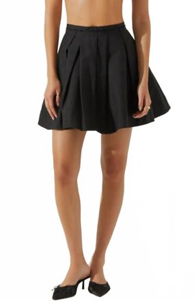 Astr Ariella Pleated Mini Skirt In Black