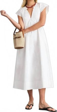 Tanya Taylor Ivana Shirt Dress In Optic White