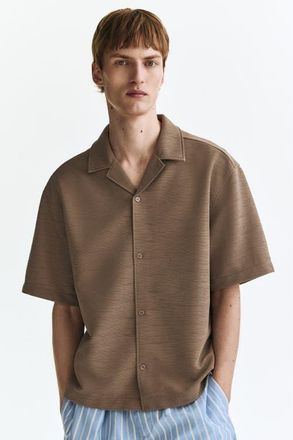 H&M Loose-fit resort shirt in Beige at Nordstrom, Size Xx-Large