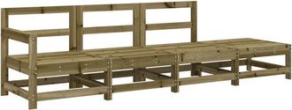 vidaXL 4 Piece Garden Lounge Set Impregnated Wood Pine Vidaxl