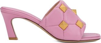 Valentino Garavani studded quilted sandals - Pink
