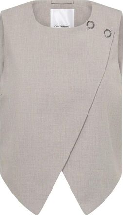 Co'Couture Jassen, Dames, Beige, L, Cashew Wrap Vest