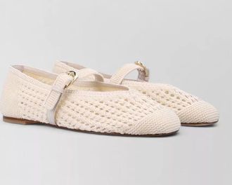 Stuart Weitzman leora knit mary jane ballet flats