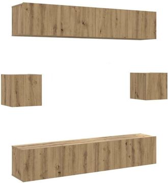 vidaXL Vidaxl - 6 Piece tv Cabinet Set Wall-mounted Artisan Oak Engineered Wood
