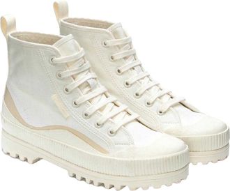 Superga Unisex Womens/Ladies 2469 Alpina Wave Grosgrain Ankle Boots (White Avorio/Beige) - Size UK 5