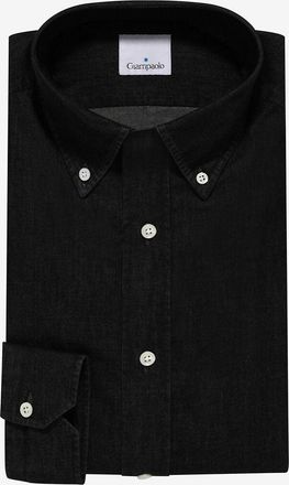 Giampaolo Lang&auml;rmeliges Hemd aus Denim