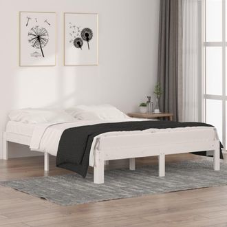 Berkfield Home Bed Frame White Solid Wood 150x200 cm King Size